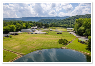 aerial view of our campground