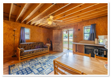 interior of one of our cabins