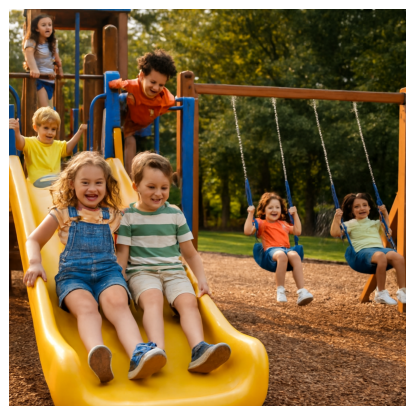 kids playing in our playground